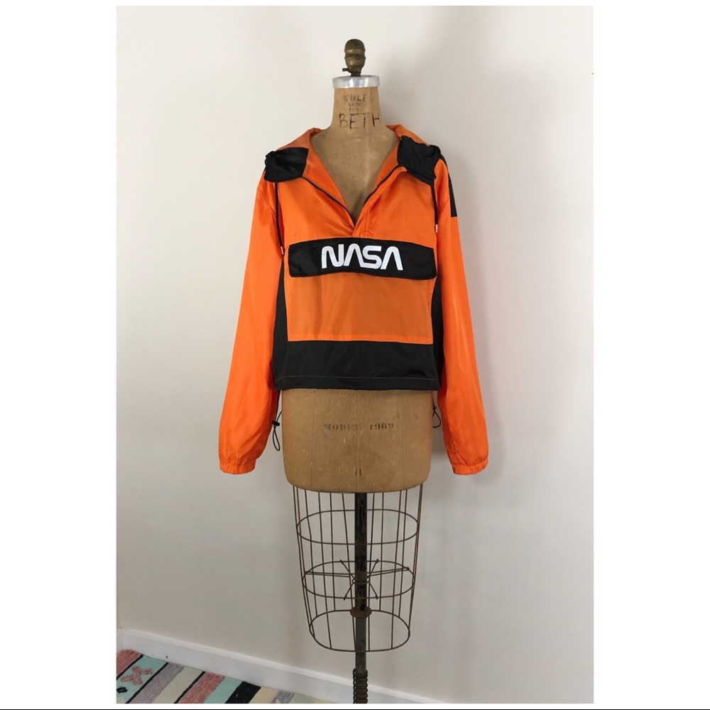 Orange and Black NASA Windbreaker
